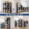 12 Cube Storage Organizer, DIY Bookcase, Metal Bookshelf, Tall Book Case for Bedroom, Living Room,Office,Closet, Black Cubicle Rack